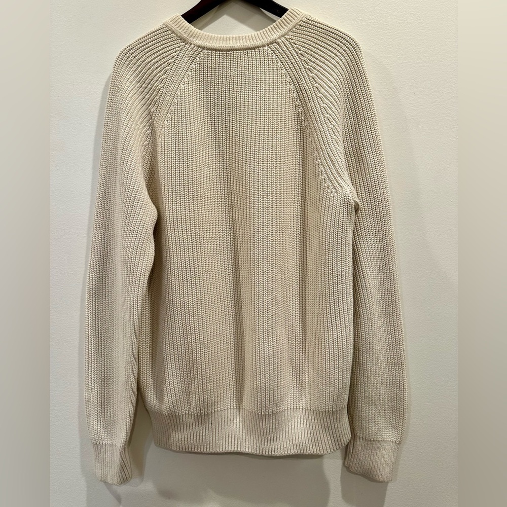 Gap Cream Washed Ribbed Knit Sweater M - Picture 2 of 3